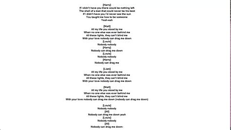 lyrics to down on me|lyrics for drag me down.